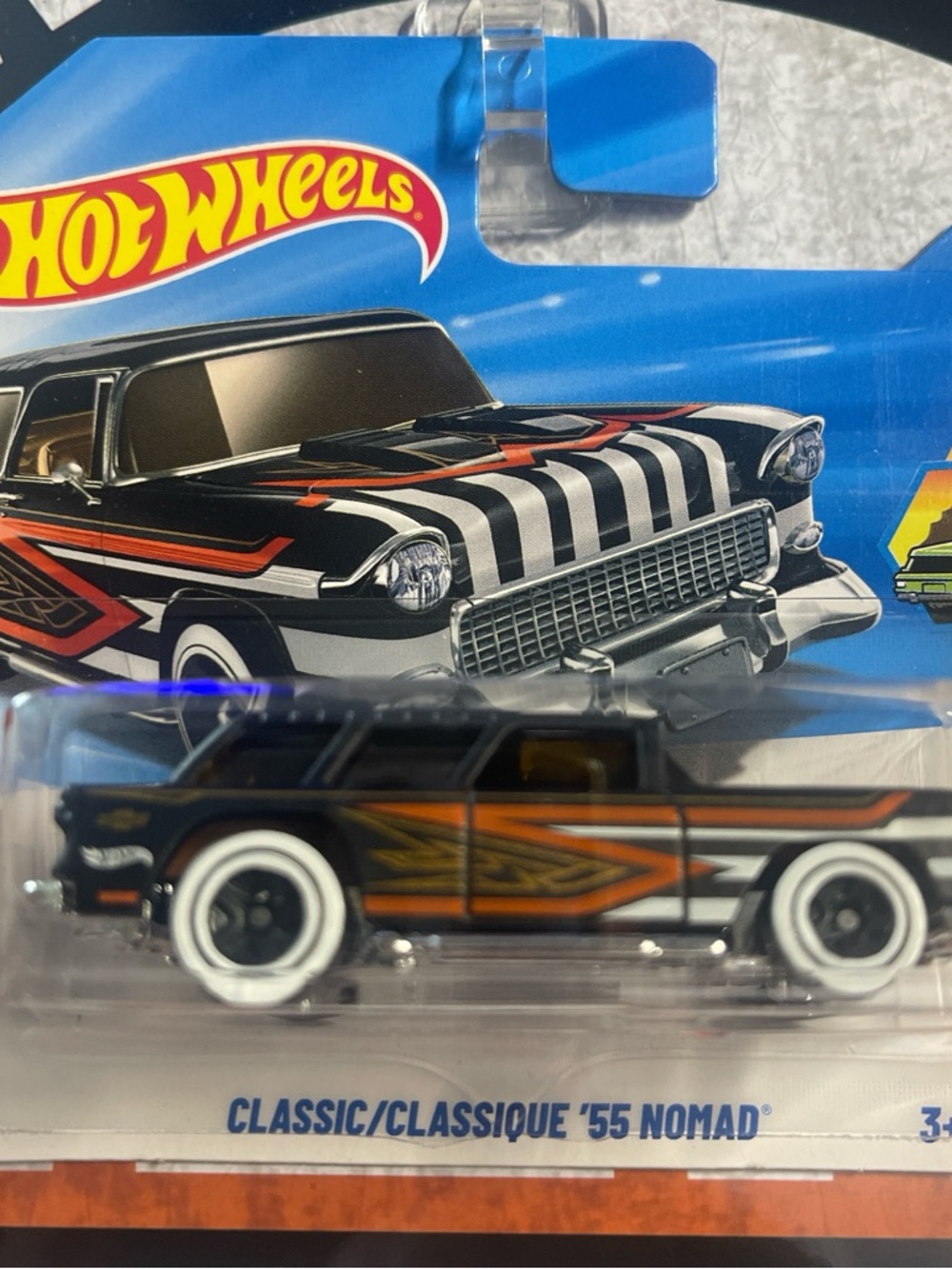 Hot Wheels Classic '55 Nomad Toy Car - Black & Orange